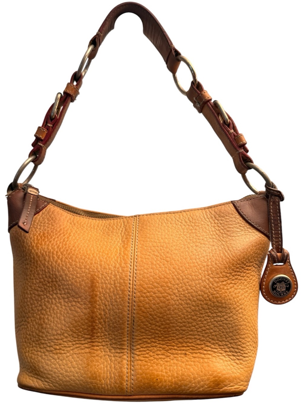 Dooney & Bourke Tan/yellow Pebbled Leather Handbag